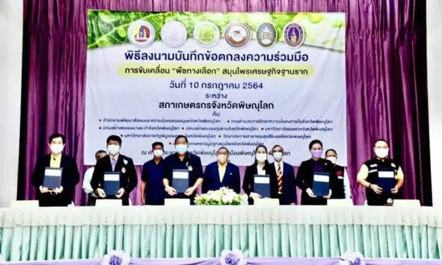 รมว.พม. เป็นสักขีพยาน 9  หน่วยงาน MOU ขับเคลื่อน “พืชทางเลือก” เศรษฐกิจฐานราก จังหวัดพิษณุโลก ตอบโจทย์ BCG